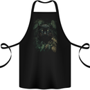 A Black Jaguar Wild Cat Cotton Apron 100% Organic Black
