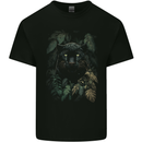 A Black Jaguar Wild Cat Kids T-Shirt Childrens Black