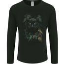 A Black Jaguar Wild Cat Mens Long Sleeve T-Shirt Black