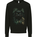A Black Jaguar Wild Cat Mens Sweatshirt Jumper Black