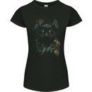 A Black Jaguar Wild Cat Womens Petite Cut T-Shirt Black