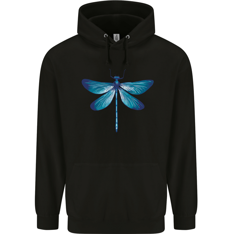 A Blue Dragonfly Childrens Kids Hoodie Black