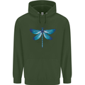 A Blue Dragonfly Childrens Kids Hoodie Forest Green