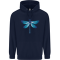 A Blue Dragonfly Childrens Kids Hoodie Navy Blue