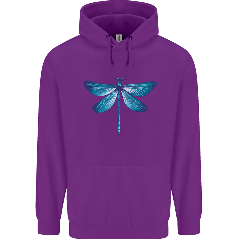A Blue Dragonfly Childrens Kids Hoodie Purple
