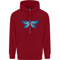 A Blue Dragonfly Childrens Kids Hoodie Red