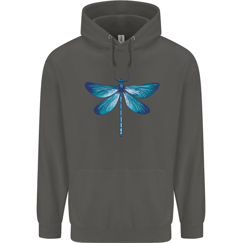 A Blue Dragonfly Childrens Kids Hoodie Storm Grey