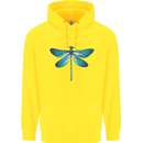 A Blue Dragonfly Childrens Kids Hoodie Yellow