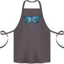 A Blue Dragonfly Cotton Apron 100% Organic Dark Grey