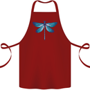A Blue Dragonfly Cotton Apron 100% Organic Maroon
