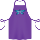 A Blue Dragonfly Cotton Apron 100% Organic Purple