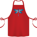 A Blue Dragonfly Cotton Apron 100% Organic Red