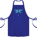 A Blue Dragonfly Cotton Apron 100% Organic Royal Blue