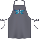 A Blue Dragonfly Cotton Apron 100% Organic Steel