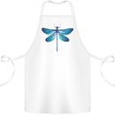 A Blue Dragonfly Cotton Apron 100% Organic White