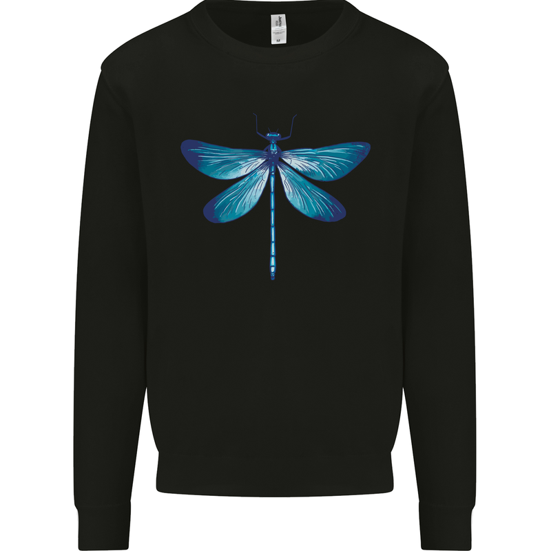 A Blue Dragonfly Kids Sweatshirt Jumper Black