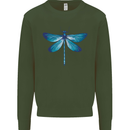 A Blue Dragonfly Kids Sweatshirt Jumper Forest Green