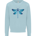 A Blue Dragonfly Kids Sweatshirt Jumper Light Blue