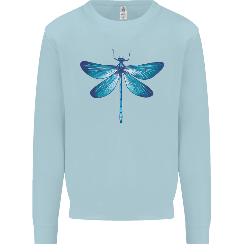 A Blue Dragonfly Kids Sweatshirt Jumper Light Blue