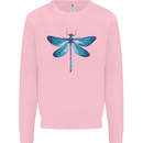 A Blue Dragonfly Kids Sweatshirt Jumper Light Pink