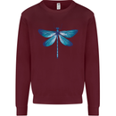 A Blue Dragonfly Kids Sweatshirt Jumper Maroon