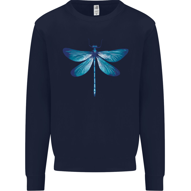 A Blue Dragonfly Kids Sweatshirt Jumper Navy Blue