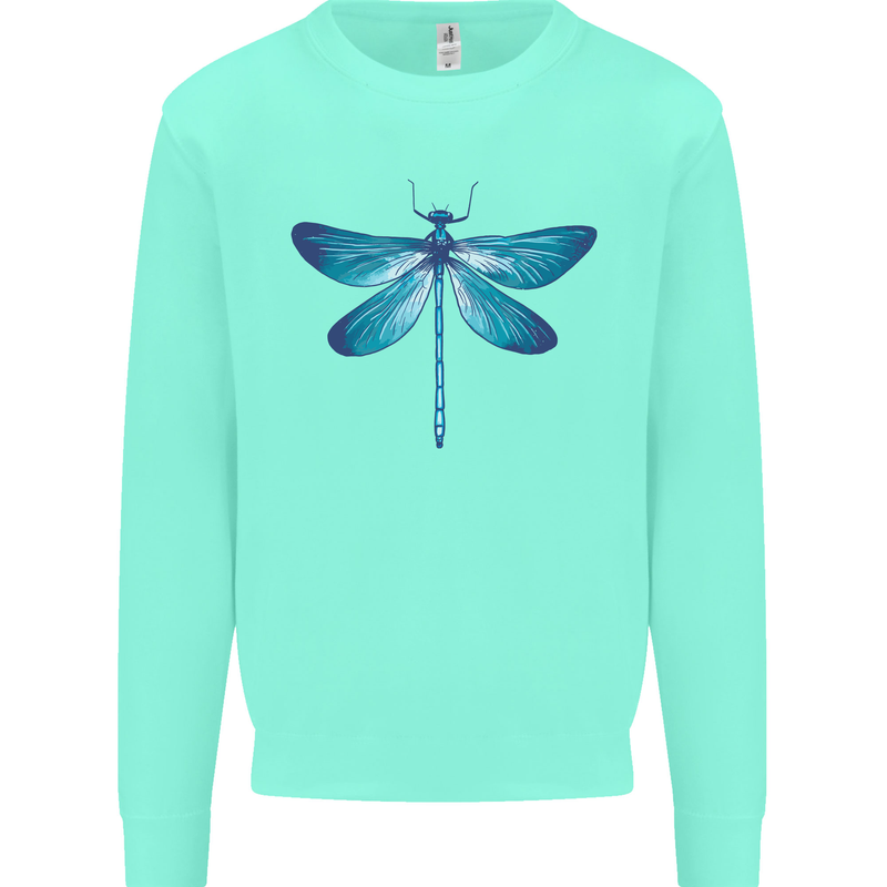 A Blue Dragonfly Kids Sweatshirt Jumper Peppermint