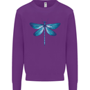 A Blue Dragonfly Kids Sweatshirt Jumper Purple