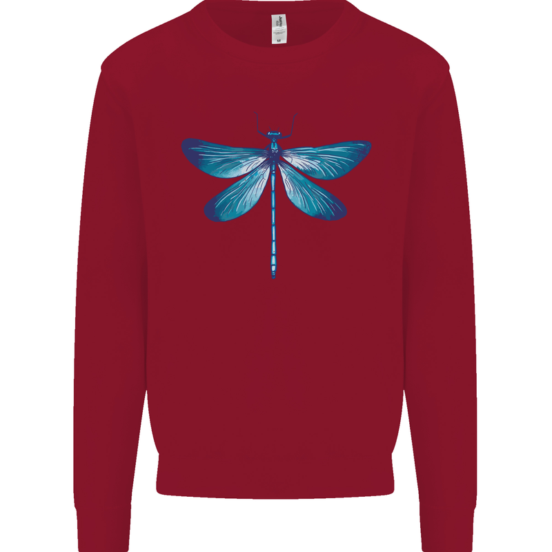 A Blue Dragonfly Kids Sweatshirt Jumper Red