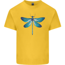 A Blue Dragonfly Kids T-Shirt Childrens Yellow
