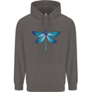 A Blue Dragonfly Mens 80% Cotton Hoodie Charcoal