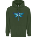 A Blue Dragonfly Mens 80% Cotton Hoodie Forest Green
