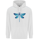 A Blue Dragonfly Mens 80% Cotton Hoodie White