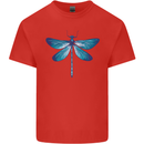 A Blue Dragonfly Mens Cotton T-Shirt Tee Top Red