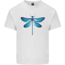 A Blue Dragonfly Mens Cotton T-Shirt Tee Top White