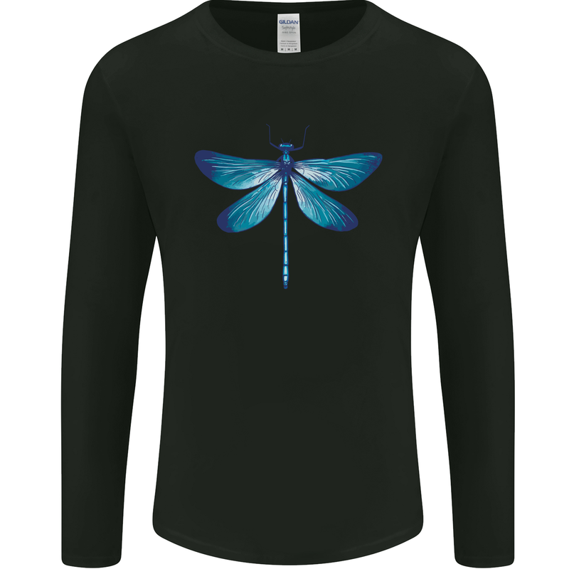 A Blue Dragonfly Mens Long Sleeve T-Shirt Black