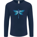A Blue Dragonfly Mens Long Sleeve T-Shirt Navy Blue