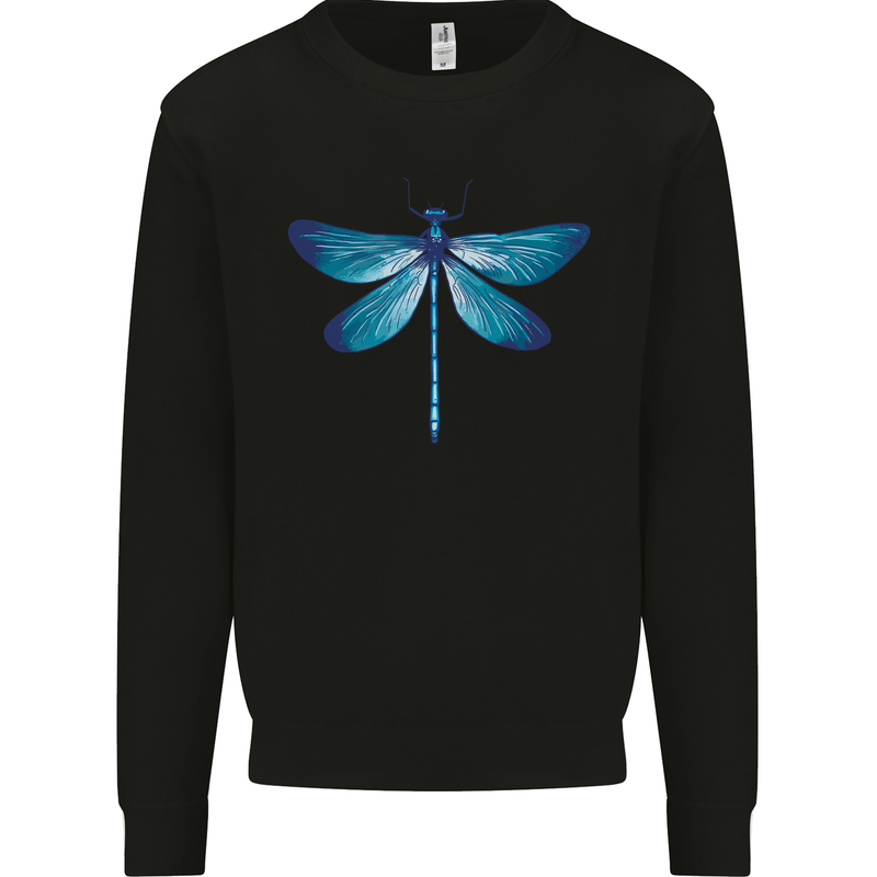 A Blue Dragonfly Mens Sweatshirt Jumper Black