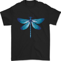 A Blue Dragonfly Mens T-Shirt 100% Cotton Black