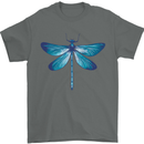A Blue Dragonfly Mens T-Shirt 100% Cotton Charcoal