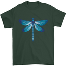 A Blue Dragonfly Mens T-Shirt 100% Cotton Forest Green