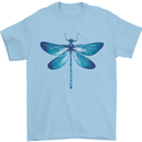 A Blue Dragonfly Mens T-Shirt 100% Cotton Light Blue