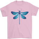 A Blue Dragonfly Mens T-Shirt 100% Cotton Light Pink
