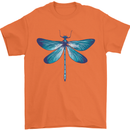A Blue Dragonfly Mens T-Shirt 100% Cotton Orange
