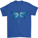 A Blue Dragonfly Mens T-Shirt 100% Cotton Royal Blue