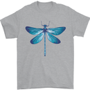 A Blue Dragonfly Mens T-Shirt 100% Cotton Sports Grey