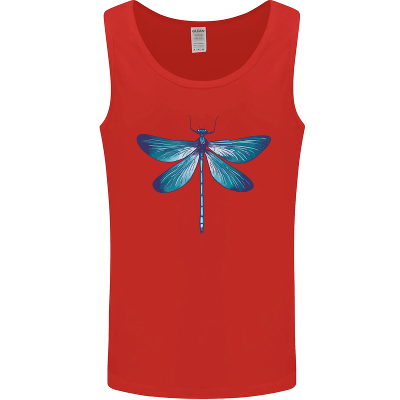 A Blue Dragonfly Mens Vest Tank Top Red
