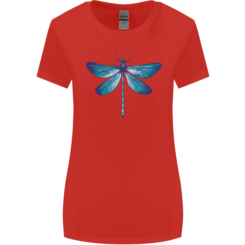 A Blue Dragonfly Womens Wider Cut T-Shirt Red