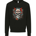 A Bohemian Style Tribal Skull Mens Sweatshirt Jumper Black