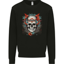 A Bohemian Style Tribal Skull Mens Sweatshirt Jumper Black
